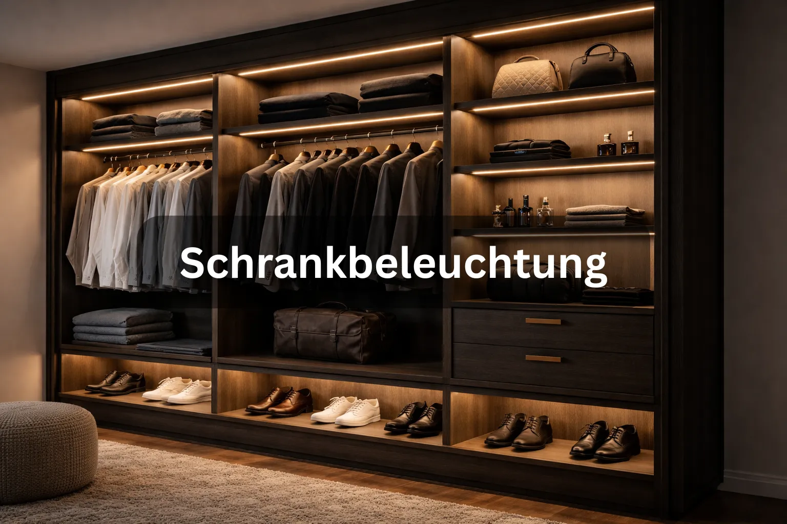 Schrankbeleuchtung LED indirekt LED Schrankbeleuchtung im Kleiderschrank mit indirektem Licht
