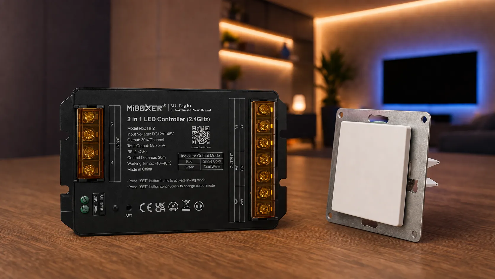 LED Streifen per Taster dimmen mit LED Controller und Wandschalter
