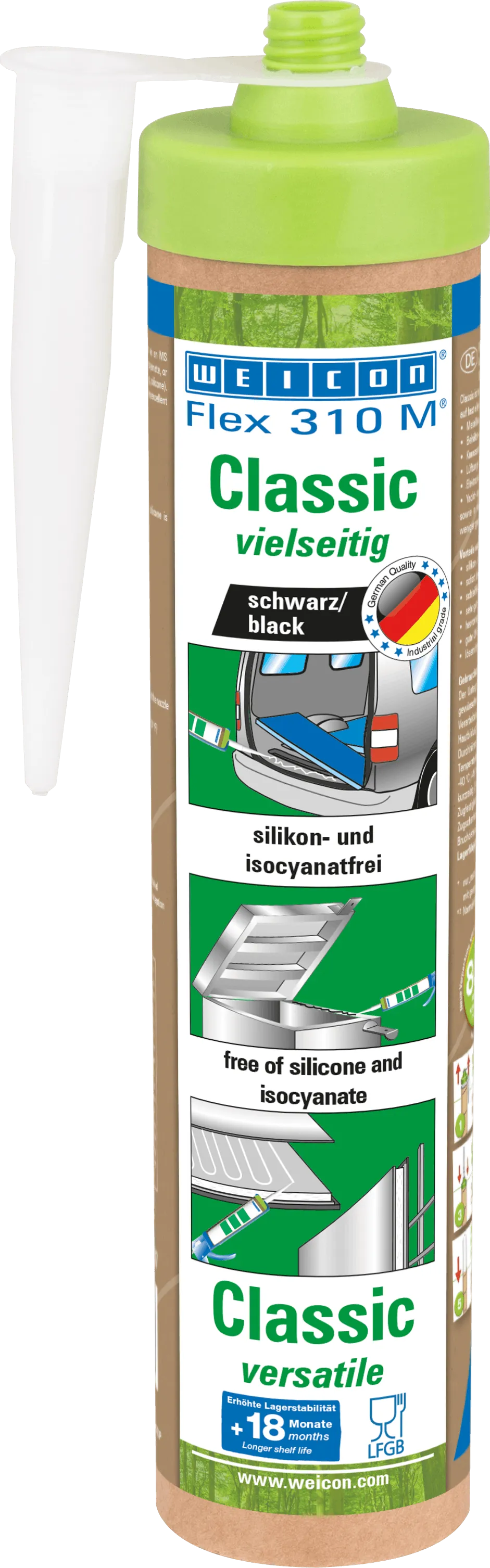 Weicon Flex 310 M Classic Montagekleber schwarz 280 ml MS Polymer silikonfrei elastisch