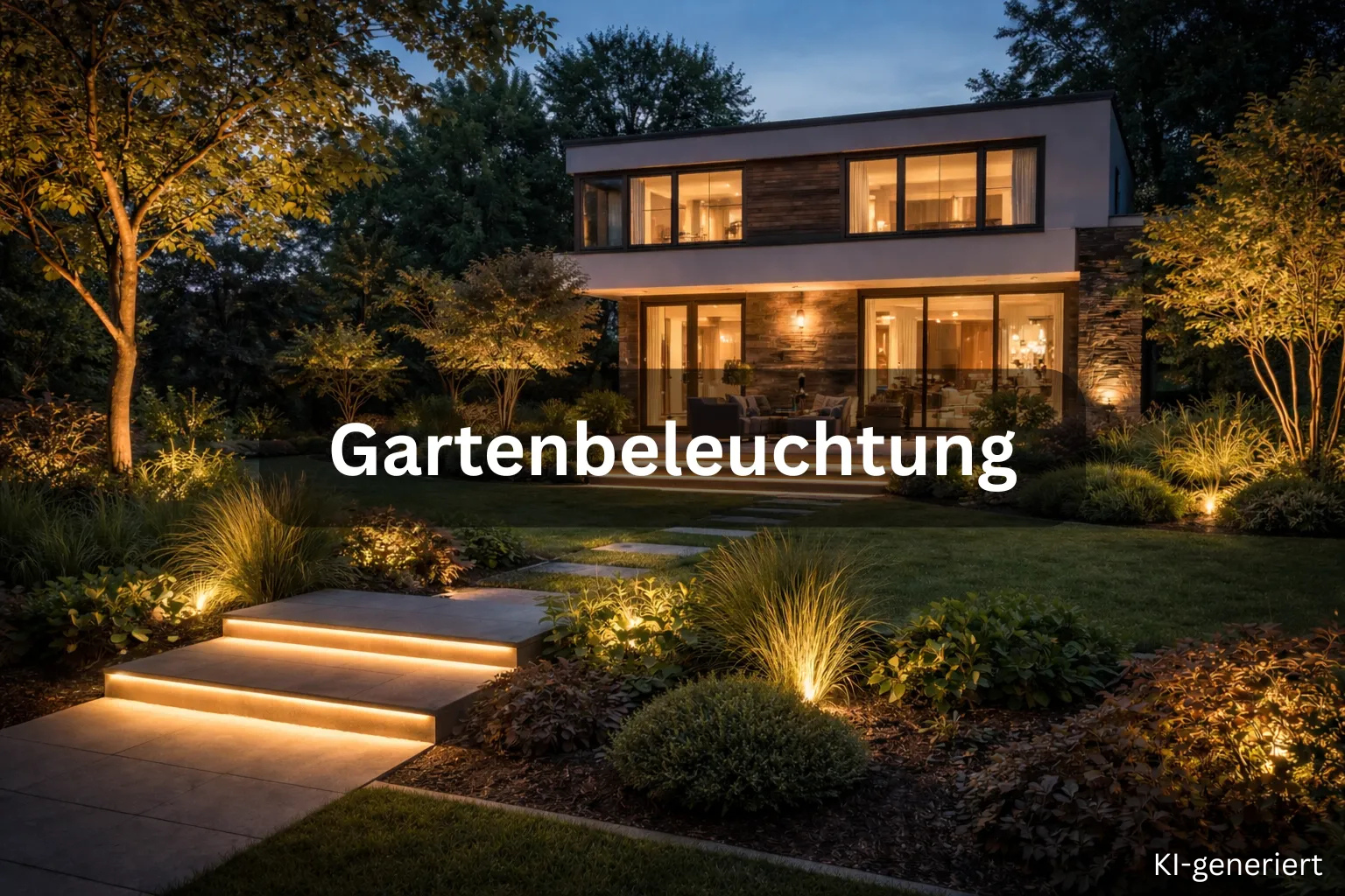 Gartenbeleuchtung LED indirekt LED Gartenbeleuchtung mit indirektem Licht entlang von Wegen und Beeten
