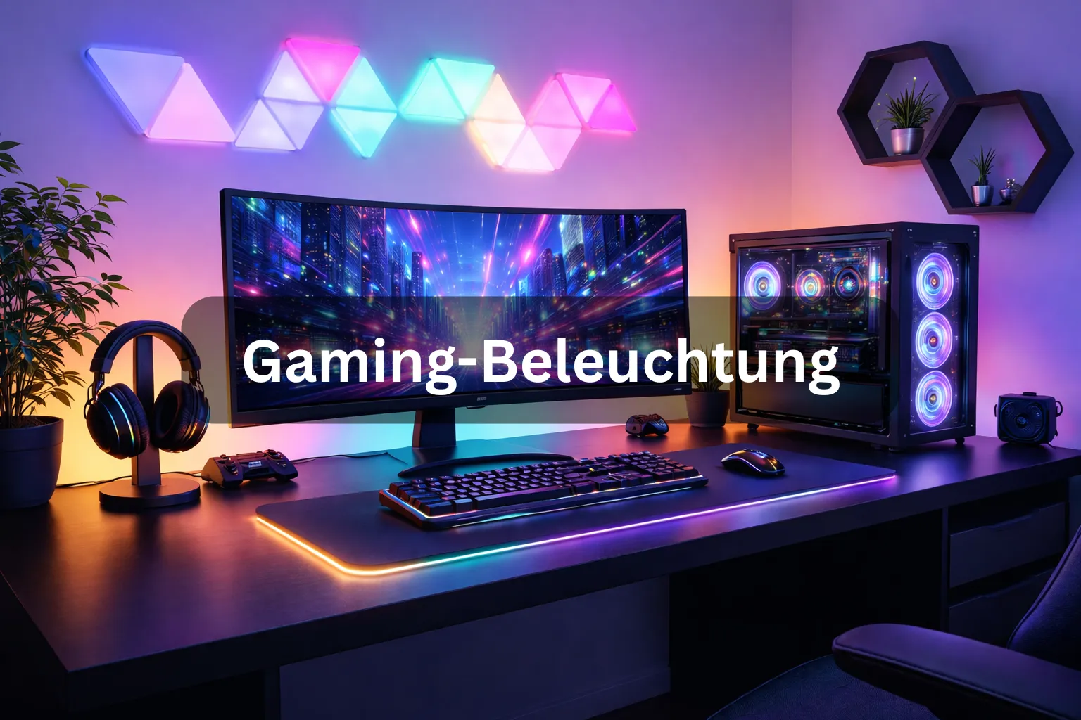 Gaming Beleuchtung LED RGB RGB LED Gaming Beleuchtung für Schreibtisch und PC Setup