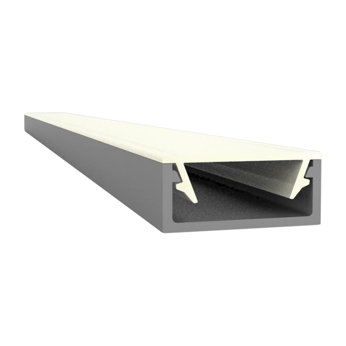 Flaches LED Alu Aufbauprofil 2m Exo-A1-13 (13mm) –| Flaches Aluminiumprofil für LED-Strips