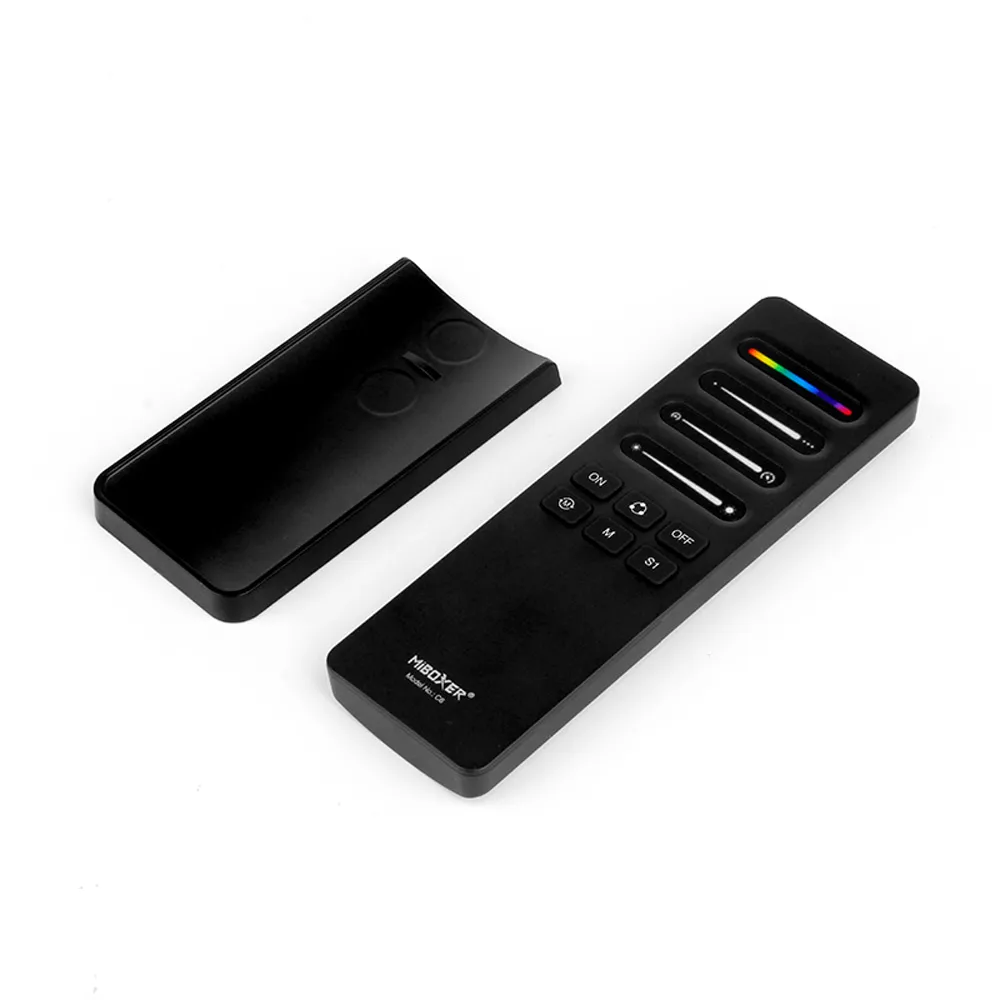 MiBoxer C6 SPI Remote mit Halterung schräg MiBoxer C6 SPI LED Fernbedienung mit Halterung schräg dargestellt
