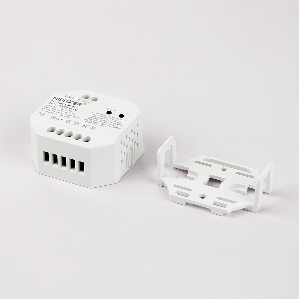 MiBoxer TRI-C1WR WIFI LED-Dimmer für 230 V Leuchten – Triac-Dimmer mit 2,4 GHz Funk & Tastersteuerung MiBoxer TRI-C1WR WIFI LED-Dimmer für 230 V Leuchten – Triac-Dimmer mit 2,4 GHz Funk & Tastersteuerung