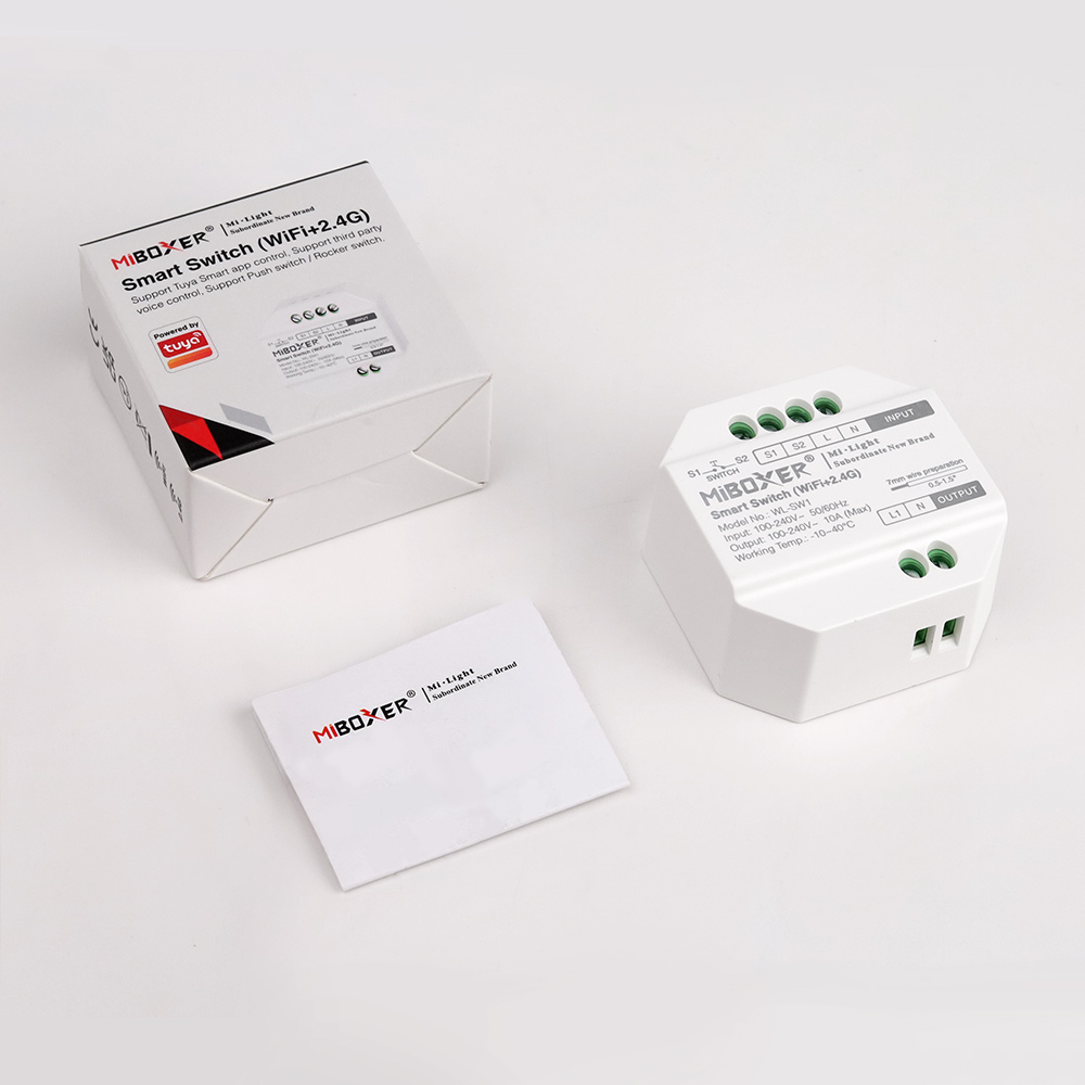 MiBoxer WL-SW1 WIFI Smart-Schalter – Unterputzmodul für 230 V mit App- & Tastersteuerung