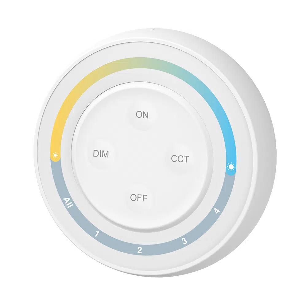 MiBoxer S1W+ CCT Wand-Funkfernbedienung – 4-Zonen 2,4 GHz Steuerung für Weißlicht-LEDs