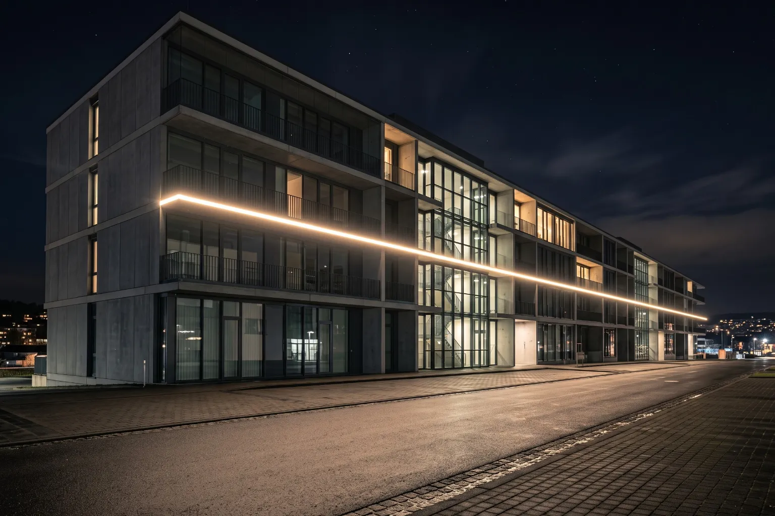 led-lichtlinie-moderne-gebaeudefassade-nacht
