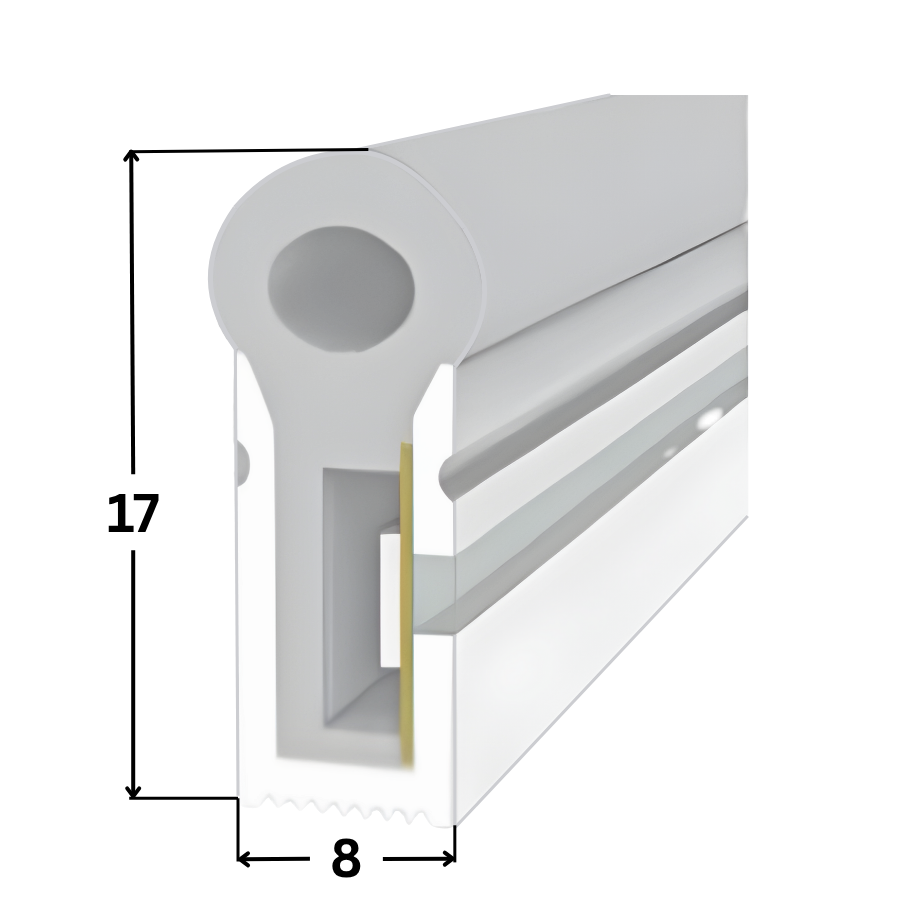 LED NEON TUBE 08×17 mm Silikon Schlauch – 5 m Rolle - 12 W – 24 V – IP67 – CRI>93 - Schneidmaß 50mm