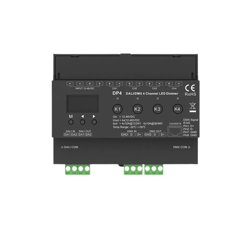 LED DMX Hutschienen Controller (DIN Rail) LED DMX Hutschienen-Controller
