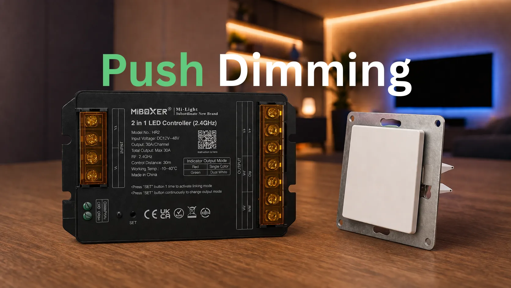 LED Controller mit Push Dimming Funktion zur Steuerung per Taster