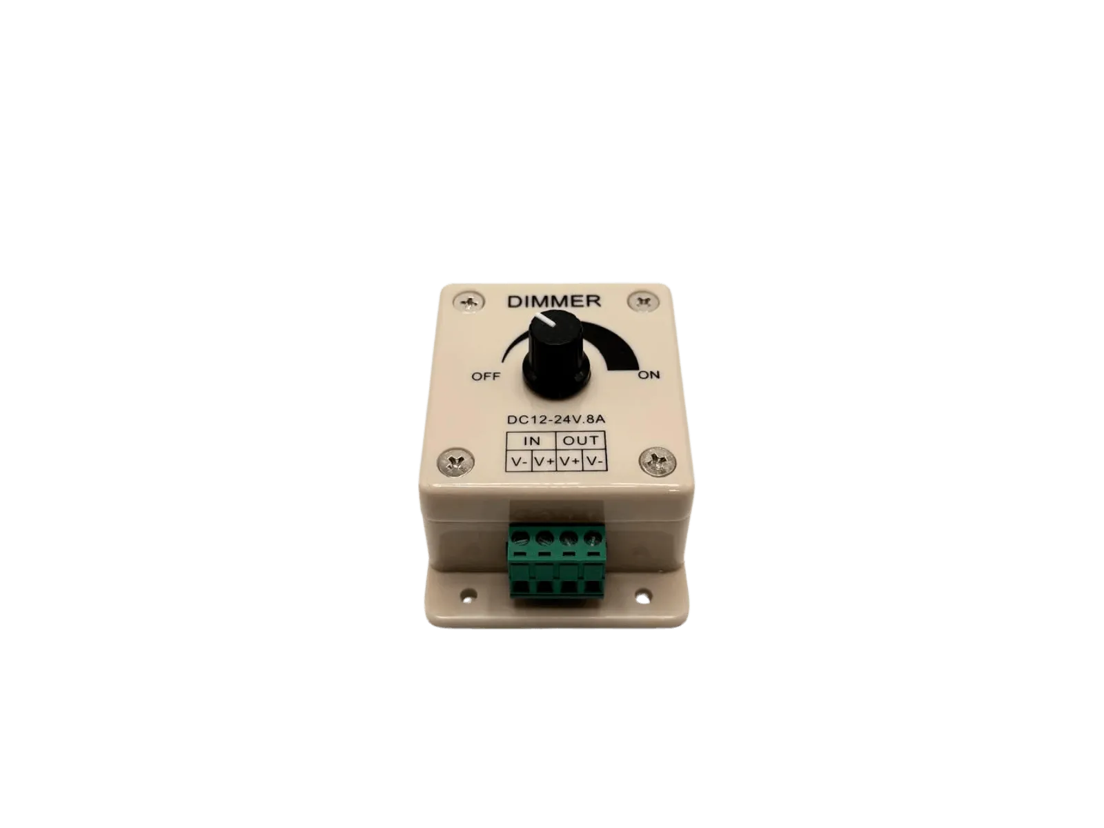 LED Dimmer 12V 24V 8A – kompakter Drehdimmer für LED Streifen LED Dimmer 12V 24V 8A Drehdimmer für LED Streifen Konstantspannung kompakt