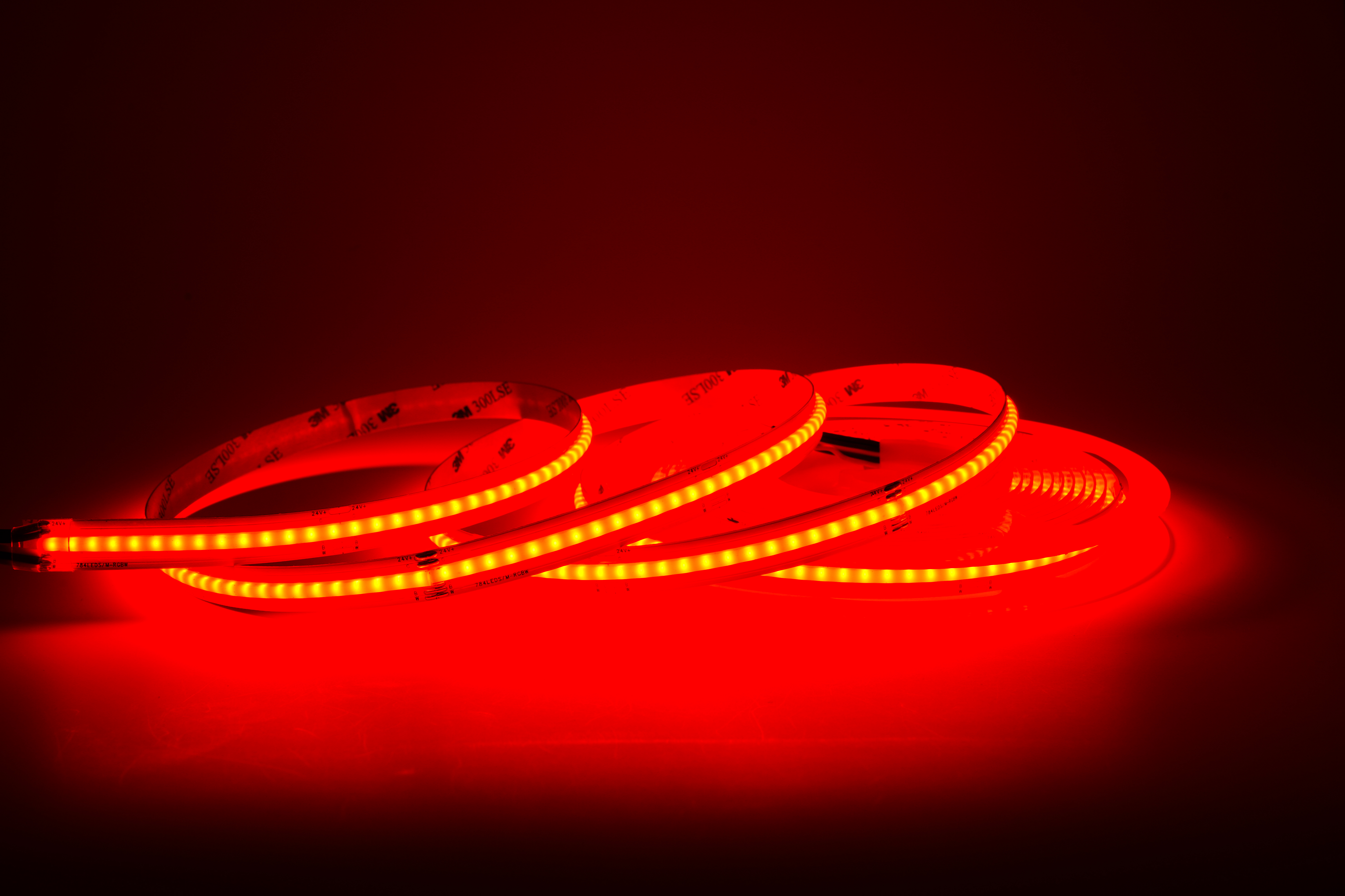 COB RGBW LED-Streifen 12 mm im Weißlichtmodus – wählbar in Warmweiß, Neutralweiß oder Kaltweiß für flexible Lichtstimmung