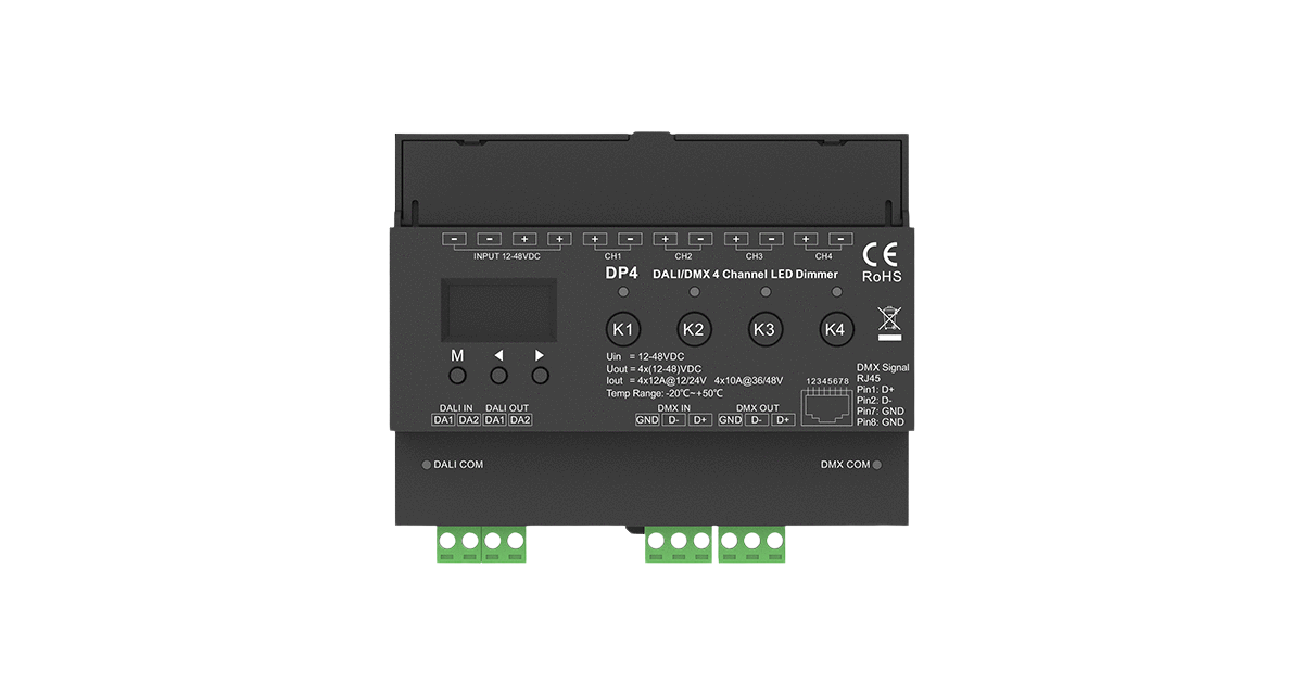 LED DMX Hutschienen-Controller