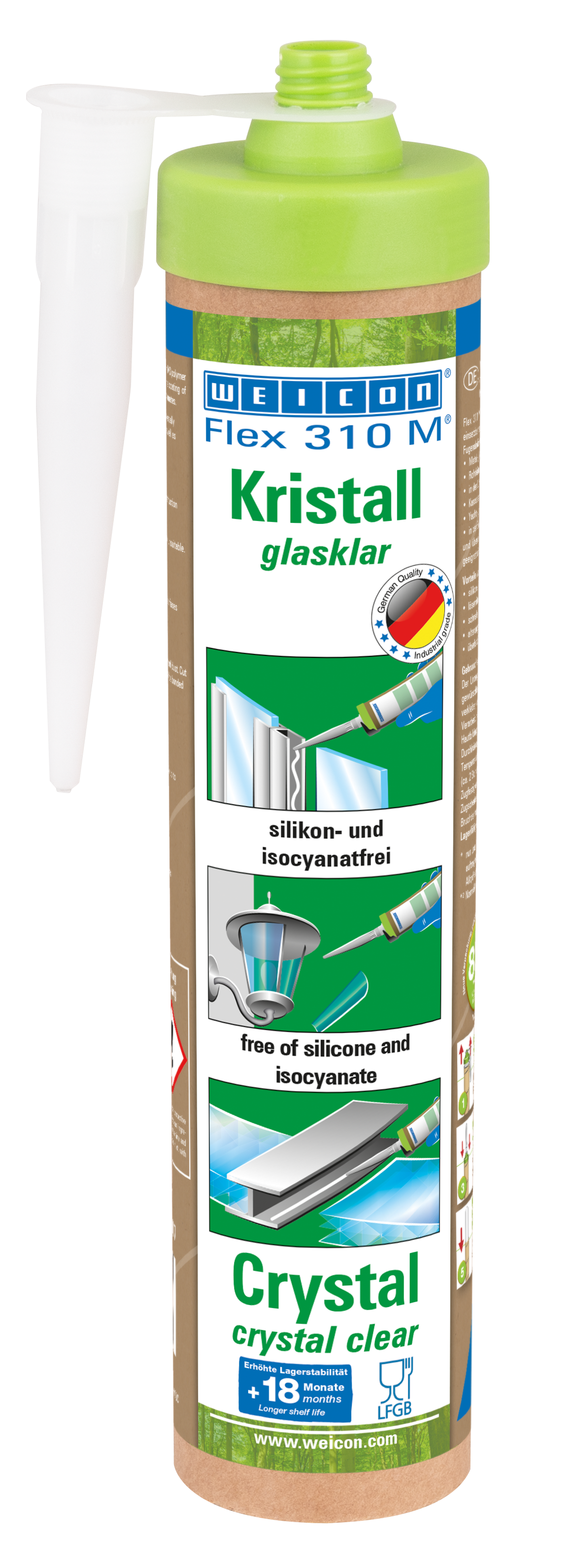 Weicon Flex 310 M Kristall Montagekleber transparent 280 ml MS Polymer silikonfrei glasklar