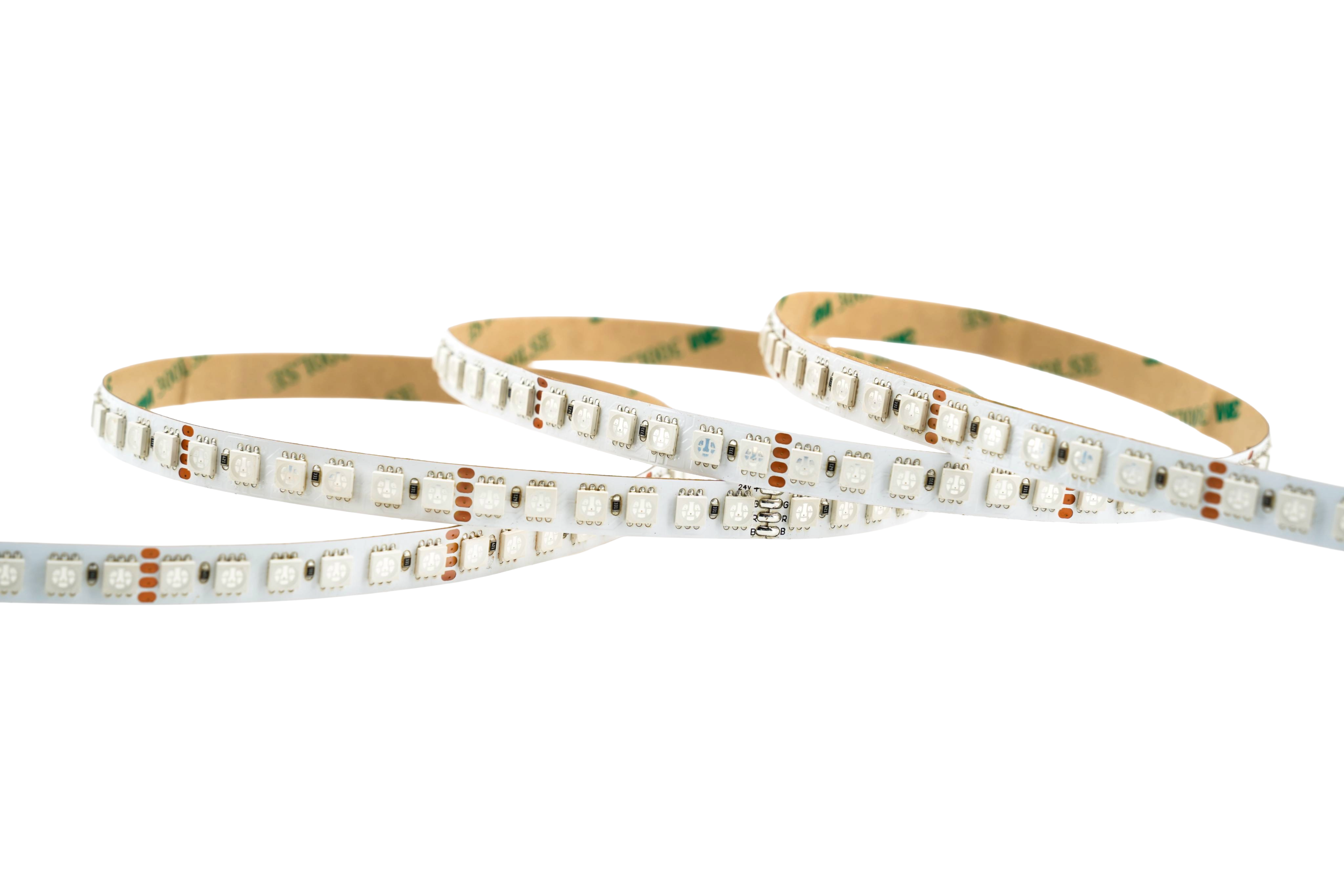 RGB LED-Streifen 10 mm – 120LEDs/m, 24 V, 26 W/m – Lichtband mit 120° Abstrahlwinkel