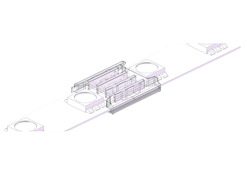 LED Strip-zu-Strip Schnellverbinder – 4-polig, lötfrei, für 10 mm RGB SMD LED-Streifen