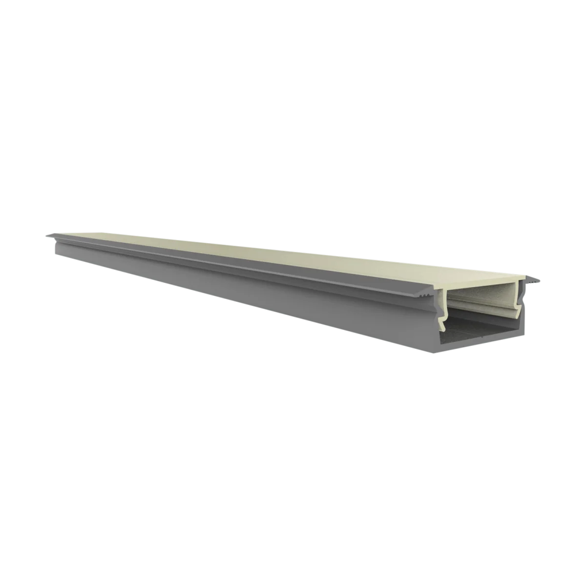 Ultraflaches LED Alu Einbauprofil 2m EXO-NLN1F_14 (14 mm) –| Aluminiumprofil mit Flügeln für LED-Strips