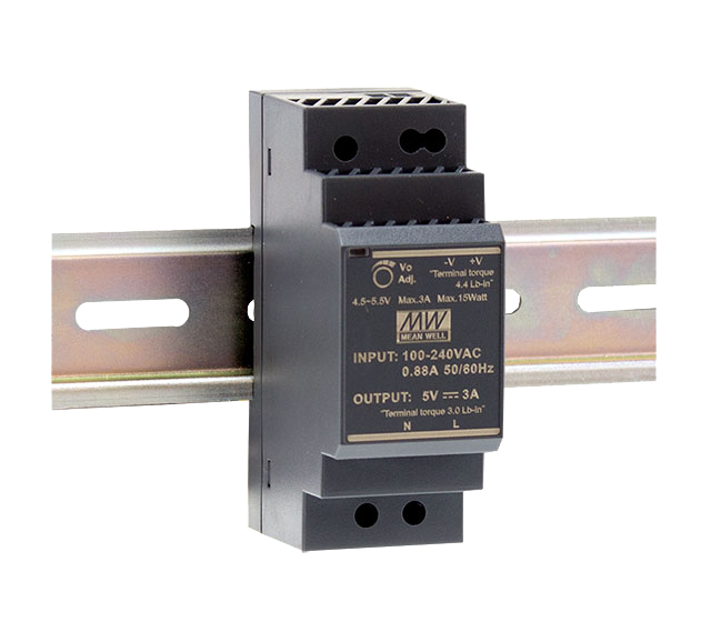 Mean Well HDR-30-24 Hutschienen-Netzteil 24V DC 30W – Ultra Slim DIN-Rail Montage, 90x35x58,4 mm, 2 TE, TÜV-, CE- und UL-zertifiziert, für Schaltschrank und Gebäudeautomation