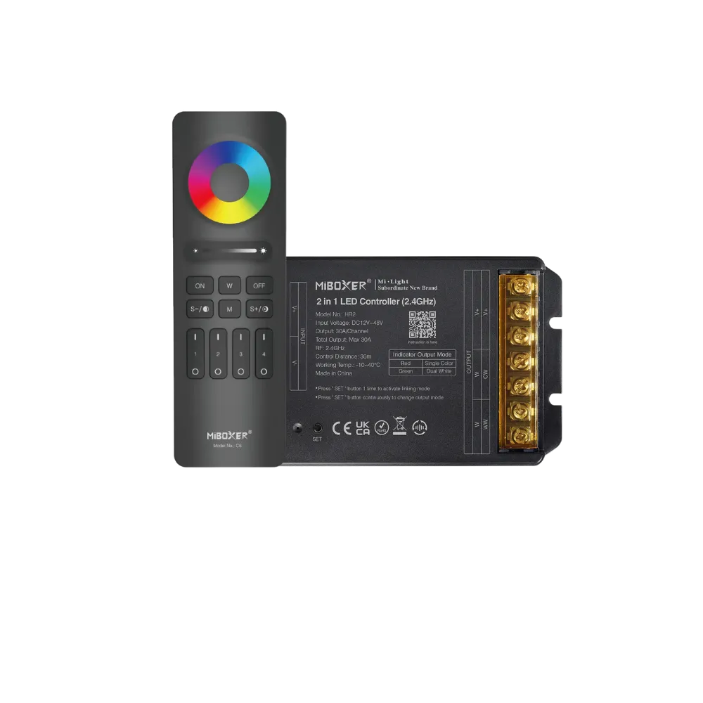 LED Funksteuerung 2,4GHz – Controller mit Fernbedienung LED Funksteuerung 2,4GHz Controller mit Fernbedienung für RGB und CCT LED Streifen steuern