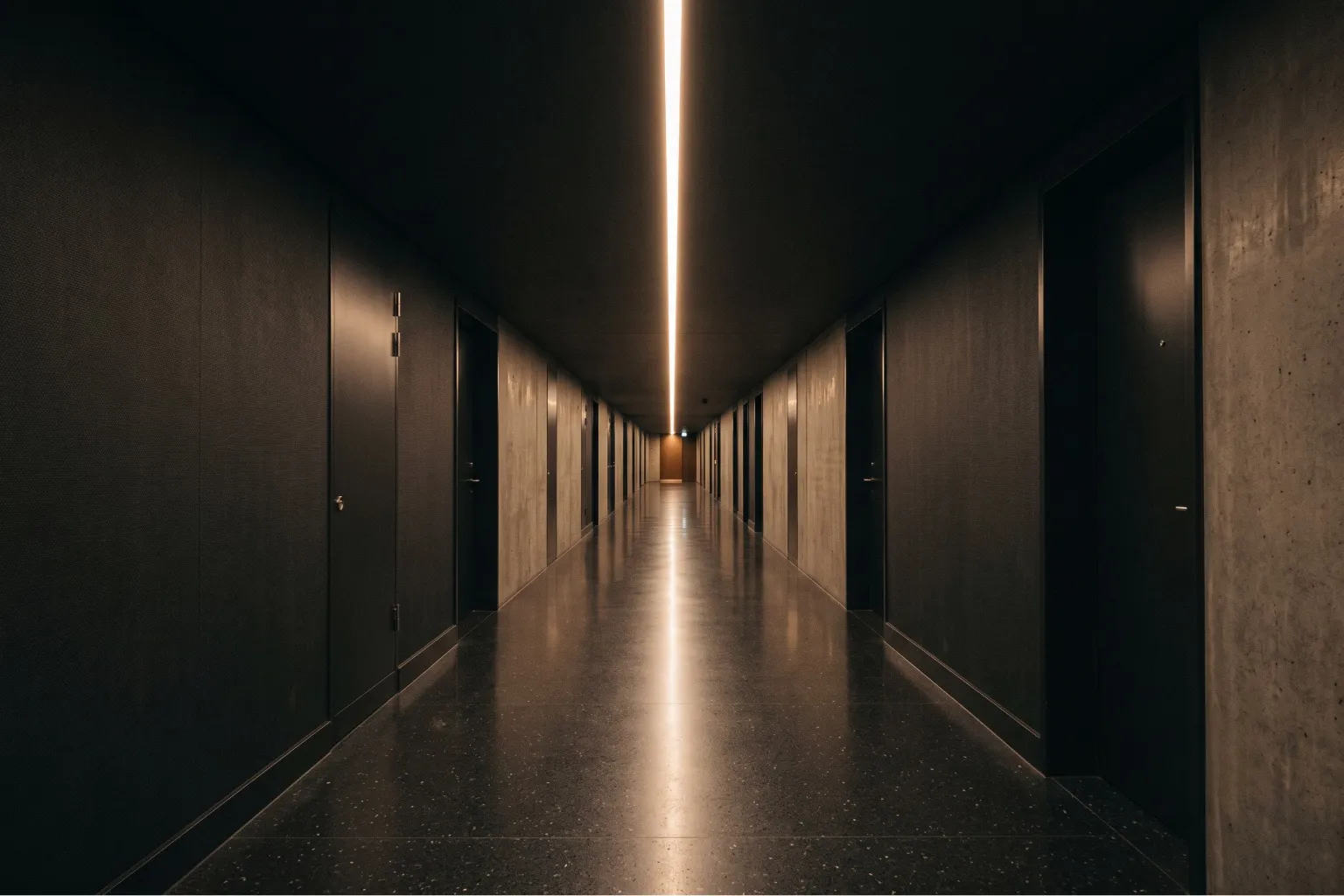 lange-led-lichtstrecke-decke-flur-innenarchitektur