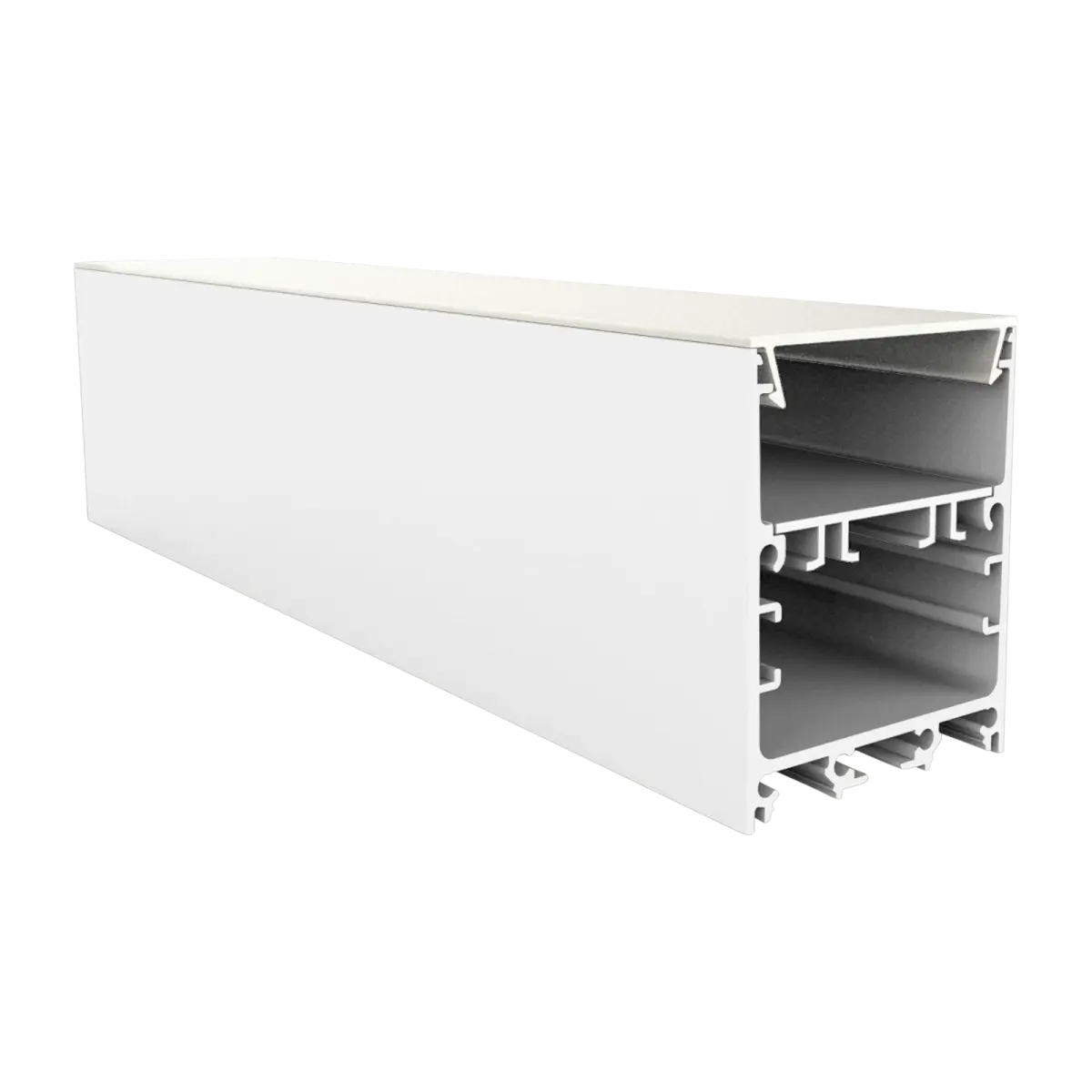 PC61-32 FLAT Abdeckung 2 m – für LED Leuchtenprofil EXO-TI1 | opal, schwarz PC61-32 FLAT Abdeckung 2 m – für LED Leuchtenprofil EXO-TI1 | opal, schwarz