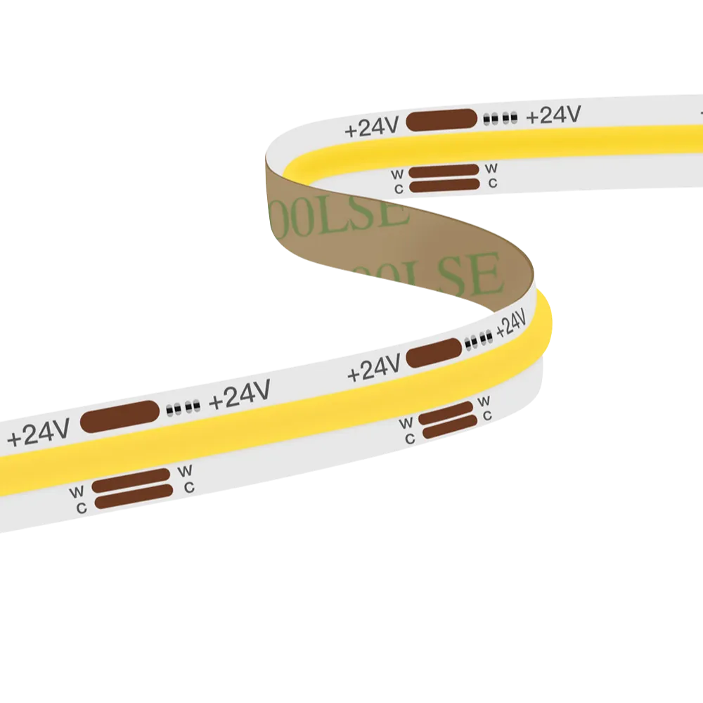COB CCT LED Streifen – Tunable White in punktfreier COB Qualität COB CCT LED Streifen mit einstellbarer Farbtemperatur – homogene, punktfreie Lichtlinie von Warmweiß bis Kaltweiß