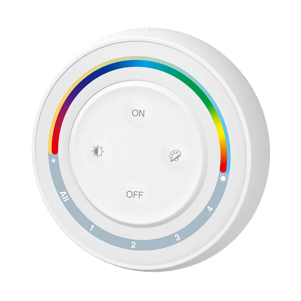 MiBoxer S2W+ RGB+CCT Wand-Funkfernbedienung – 5 Kanal, 4-Zonen 2,4 GHz Touchpanel