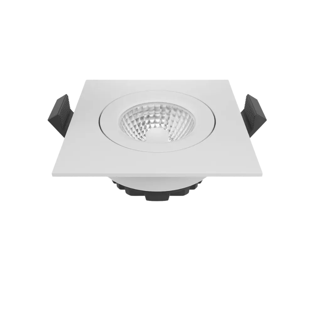 Quadratische 230V LED-Einbauleuchte in Weiß für moderne Deckenbeleuchtung im Innenbereich