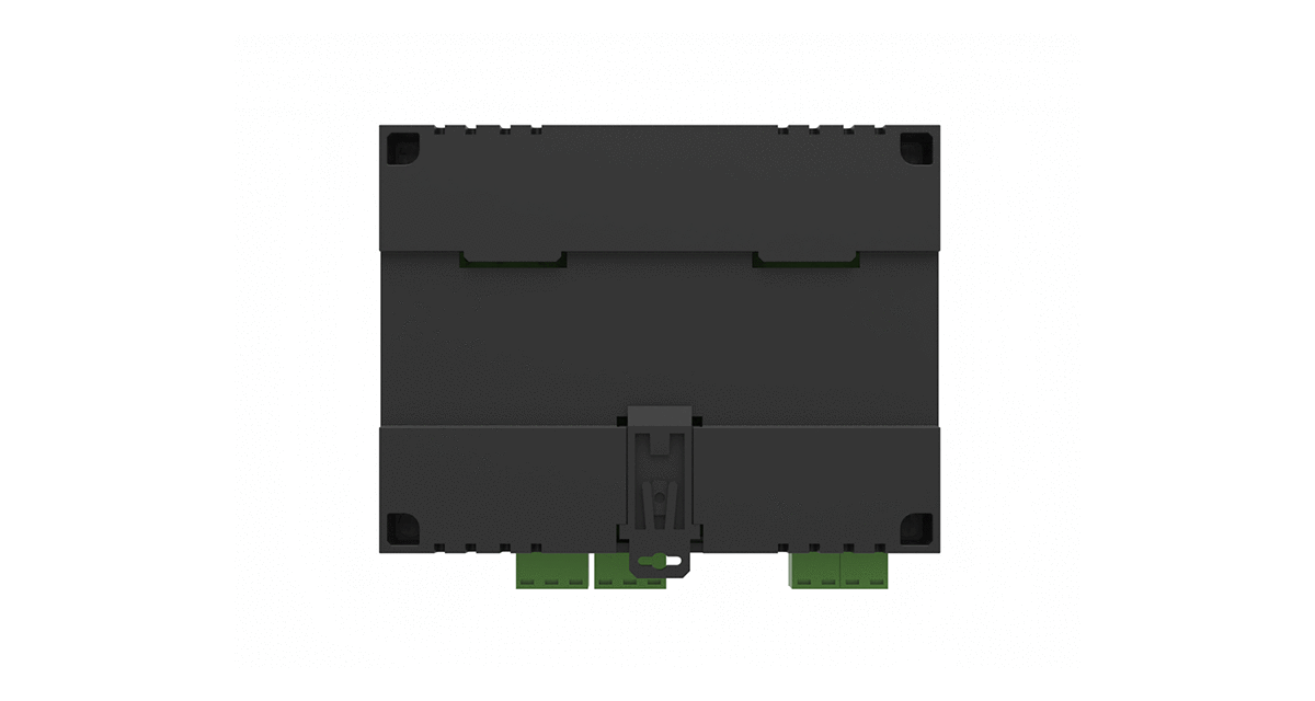 DALI DMX LED Dimmer DP4 4 Kanal Rückseite mit Hutschienenhalterung zur Montage