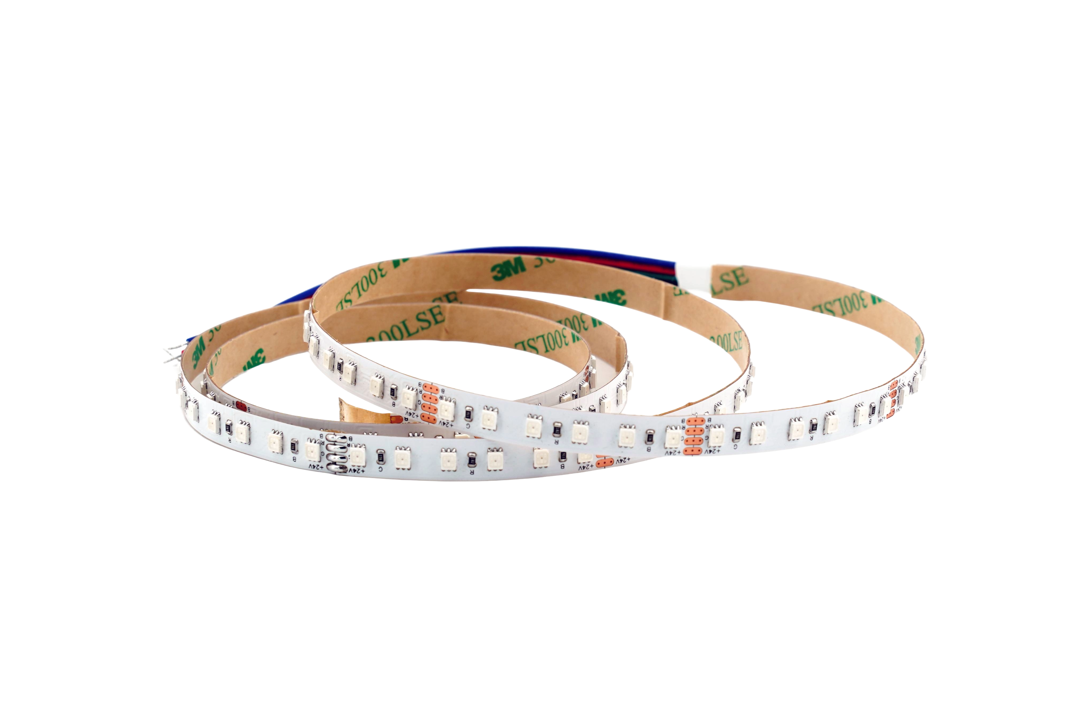 RGB LED-Streifen 10 mm – 60LEDs/m, 24 V, 14,4 W/m – Lichtband mit 120° Abstrahlwinkel 