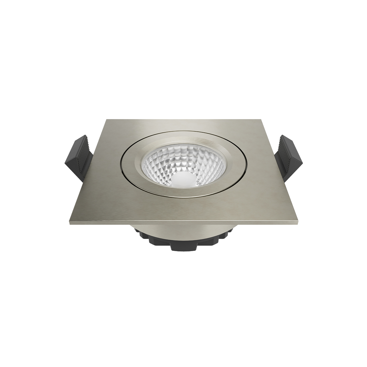 DILED LED Einbauleuchte 6 W – eckig, dimmbar, 230 V, Ø68 mm, 2700 K / 3000 K / Weiß / Stahl