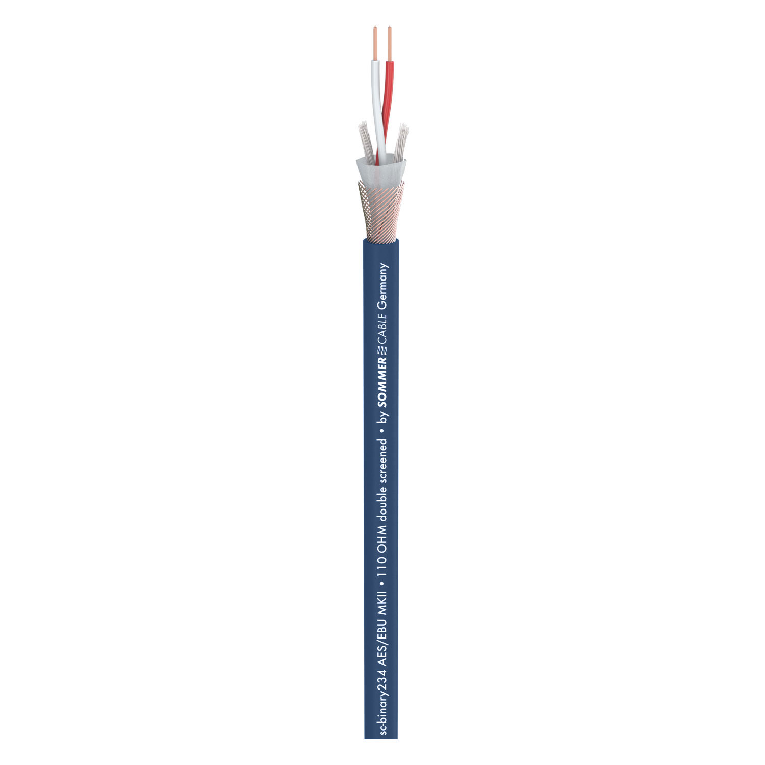 DMX-Kabel Binary 234 MKII – 2x0,34 mm² AES/EBU Steuerkabel, PVC, Ø 6,2 mm, blau