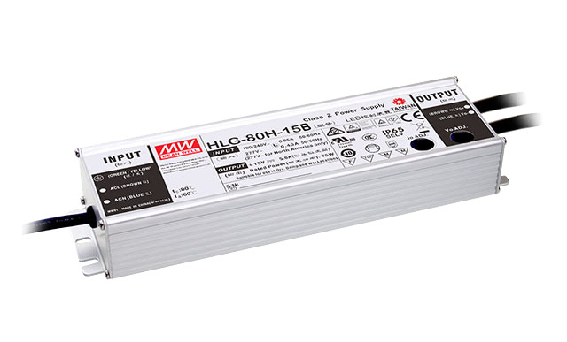 Mean Well HLG-80H-24B – 24V 80W LED-Treiber in IP67, dimmbar, Konstantspannung/Konstantstrom