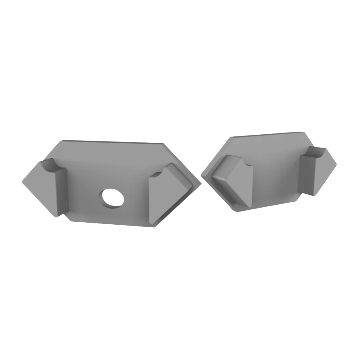 Endkappe für LED Alu Fliesenprofil Exo-F2_15 + Cover PC45 _16