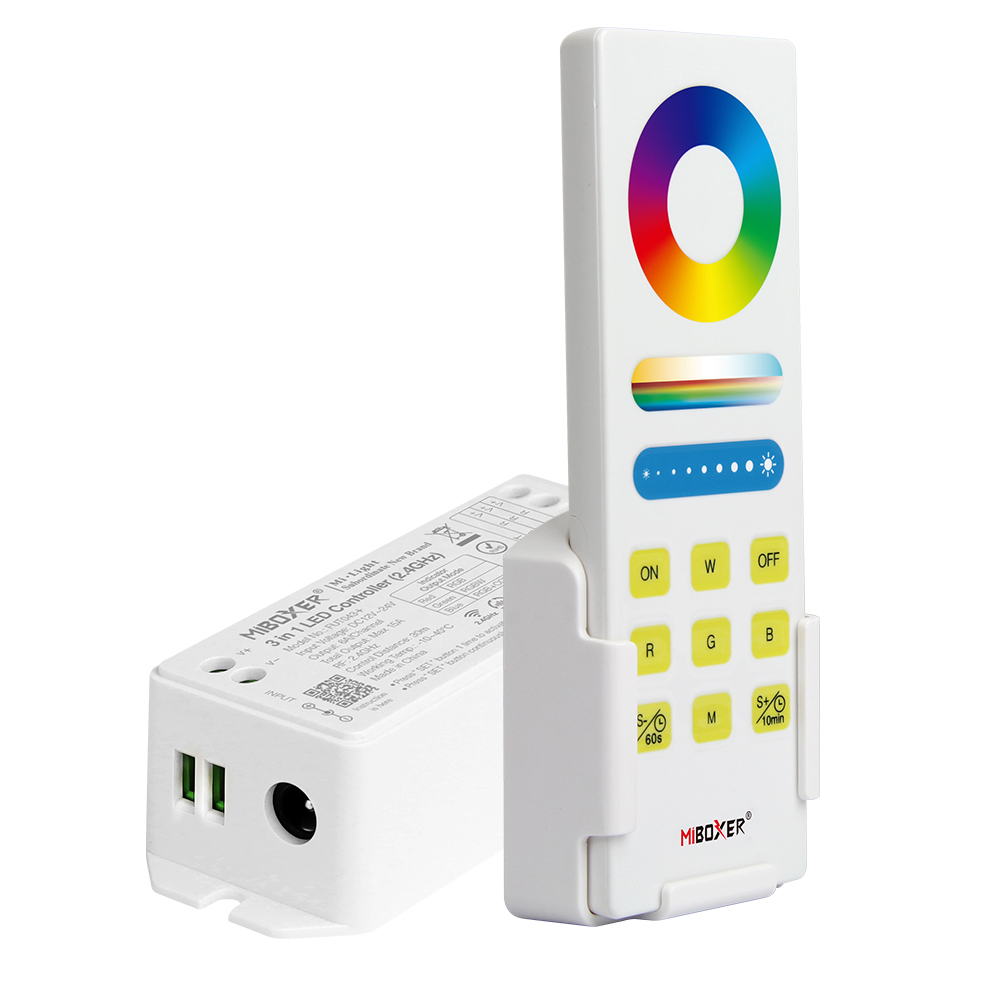 MiBoxer / Mi-Light FUT043A+ RGBCCT LED-Controller Set – 2,4 GHz Funksteuerung mit Fernbedienung und Empfänger LED-Streifen – SK-LED