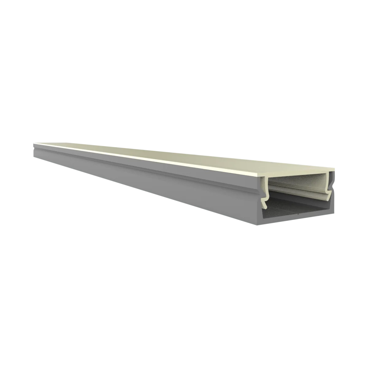 Ultraflaches LED Alu Aufbauprofil 2m EXO-NLN1_14 (14 mm) –| Aluminiumprofil für LED-Strips