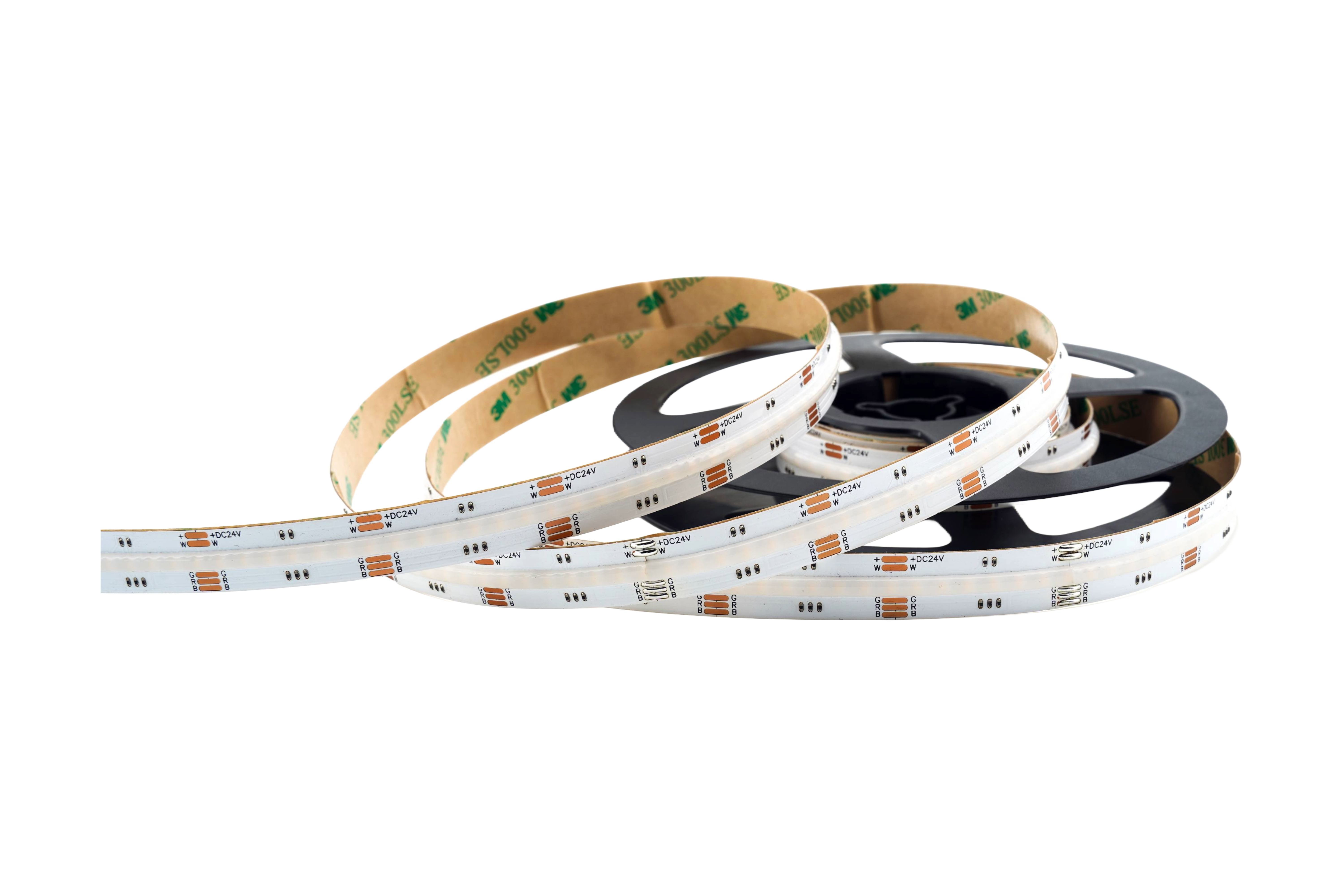 COB RGBW LED-Streifen 12 mm – 896LEDs/m, 24 V, 20 W/m – homogenes RGB Band mit 180° Abstrahlwinkel