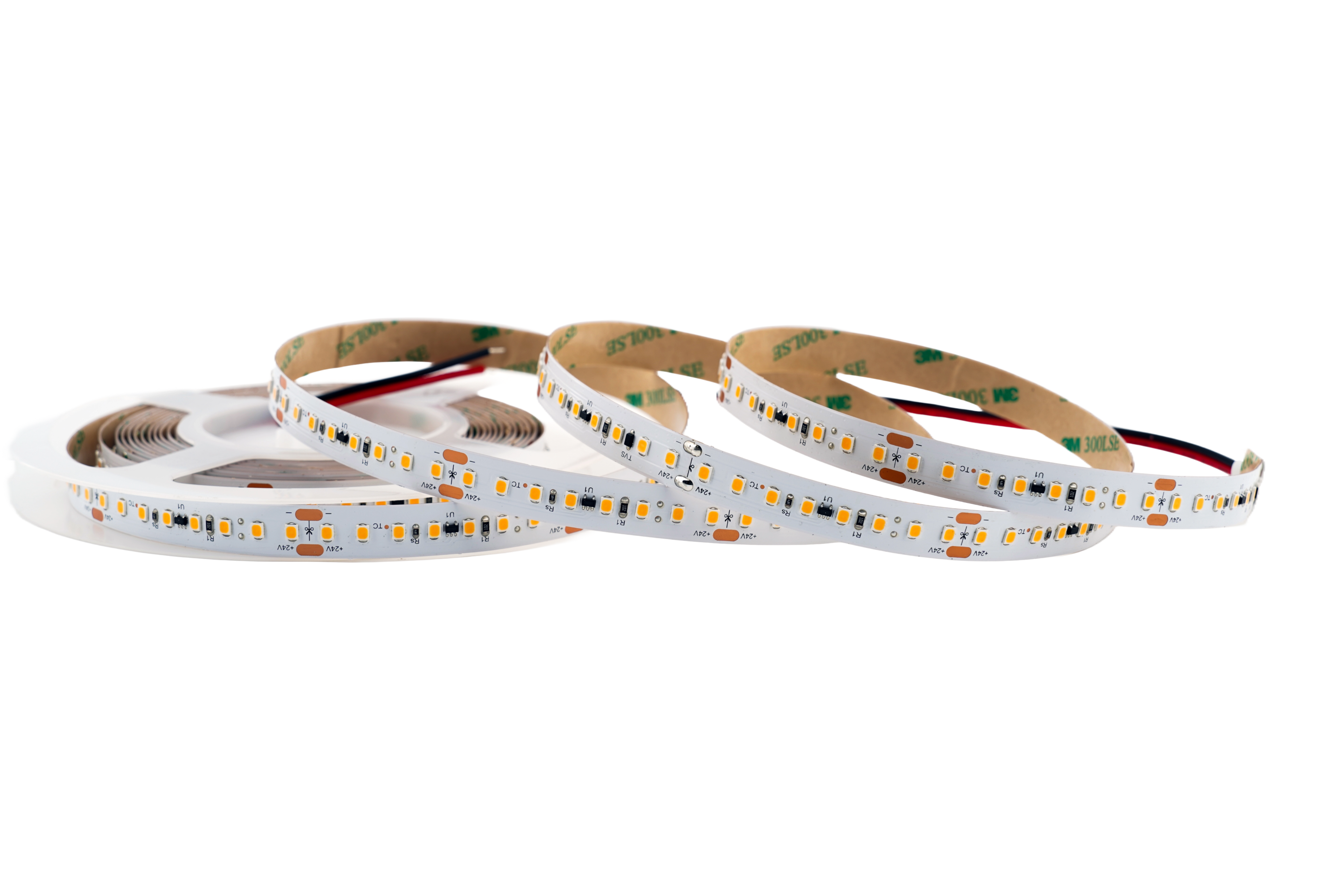 SMD LED-Streifen 12 mm, 24 V, 128 LED/m, 9 W/m – hochfarbtreuer LED-Strip mit CRI > 93 für professionelle Innenbeleuchtung – 5 m Rolle mit 3M-Klebeband – SK-LED