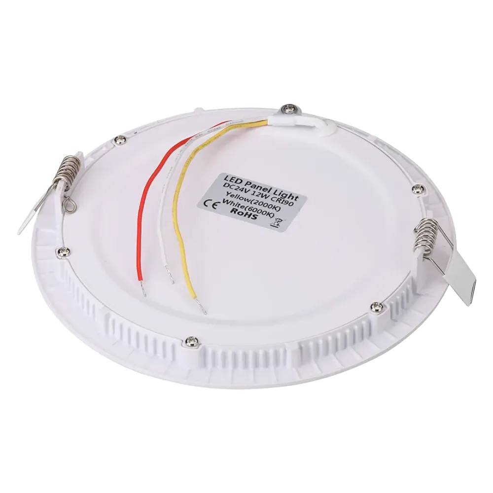 LED Panel rund 6W 24V DC, Farbtemperatur einstellbar 2000-6000K, CRI 90, ultraflach, D120 mm