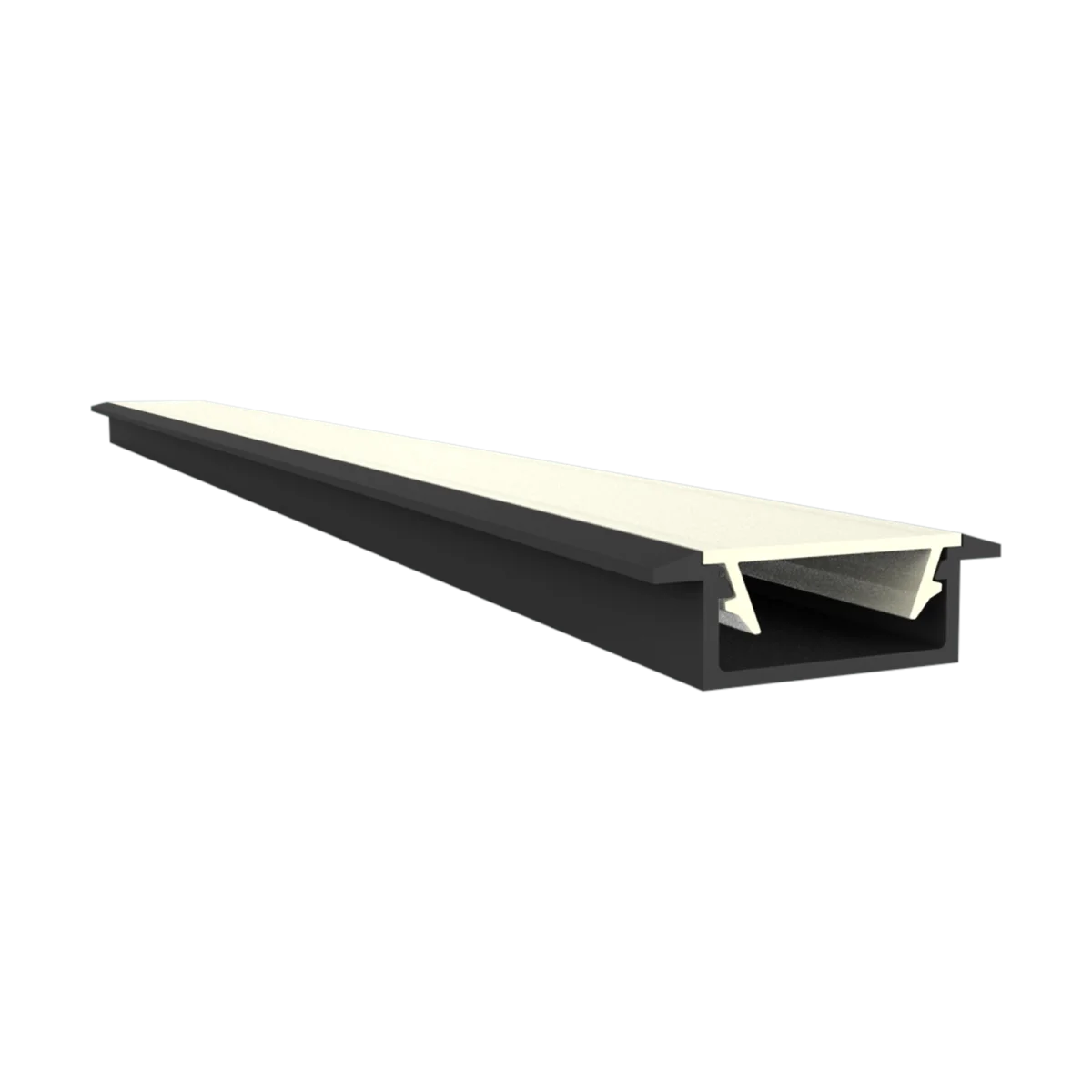 Flaches LED Alu Einbauprofil 2m Exo-A1F-13 (13mm) –| Flaches Aluminiumprofil für LED-Strips
