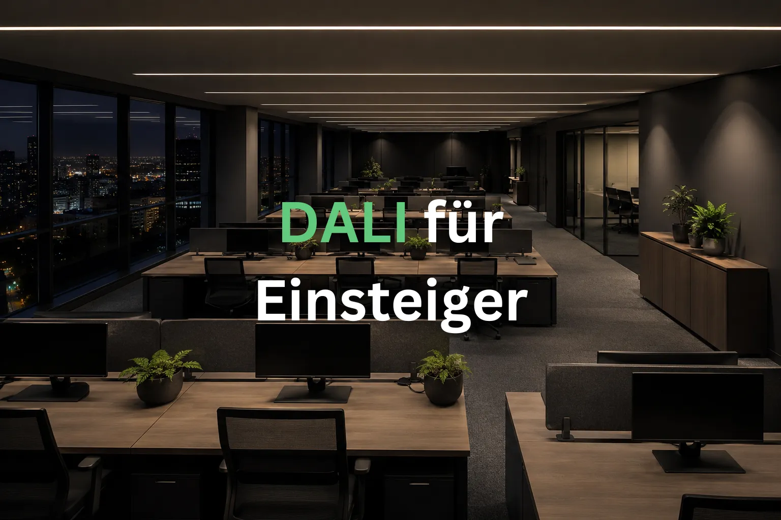 DALI für Einsteiger – moderne Bürobeleuchtung mit zentral steuerbarer LED Lichtsteuerung