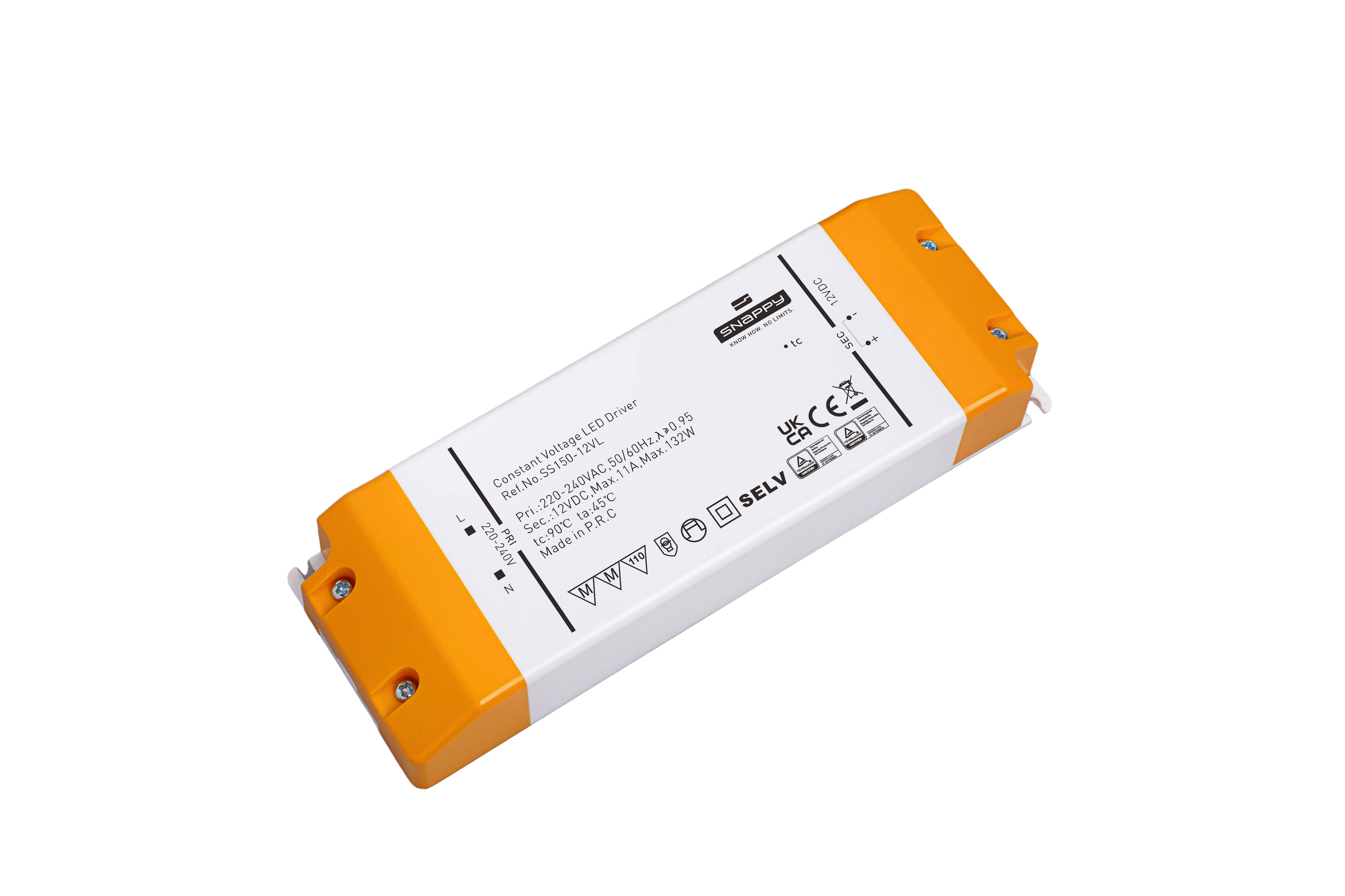 Snappy SS150-24VL – LED Netzteil 24V DC, 150W, Konstantspannung, IP20, PFC ≥ 0,9, TÜV/SELV