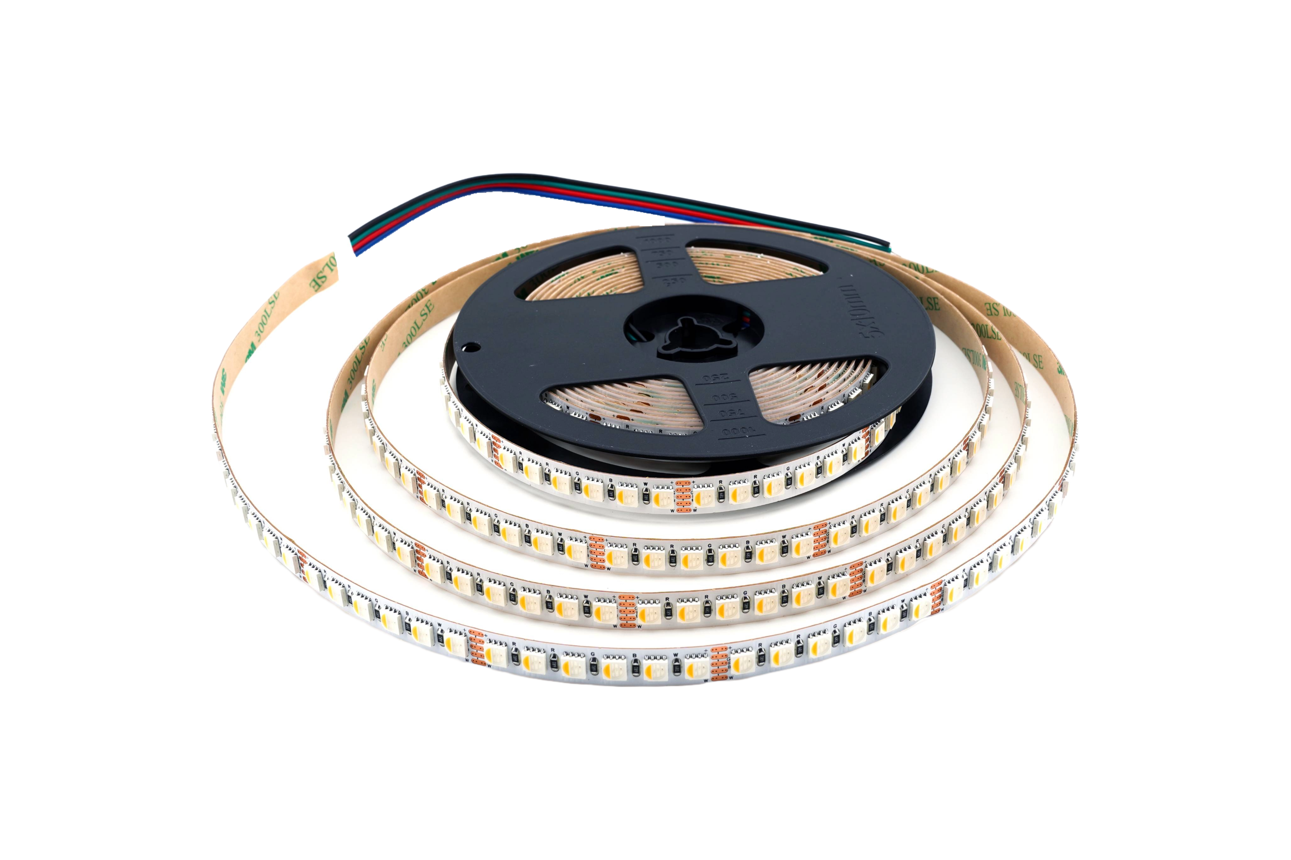 RGBW 4-in-1 LED-Streifen 10 mm – 120LEDs/m, 24 V, 19,2 W/m – RGBW+3000K mit 120° IP20