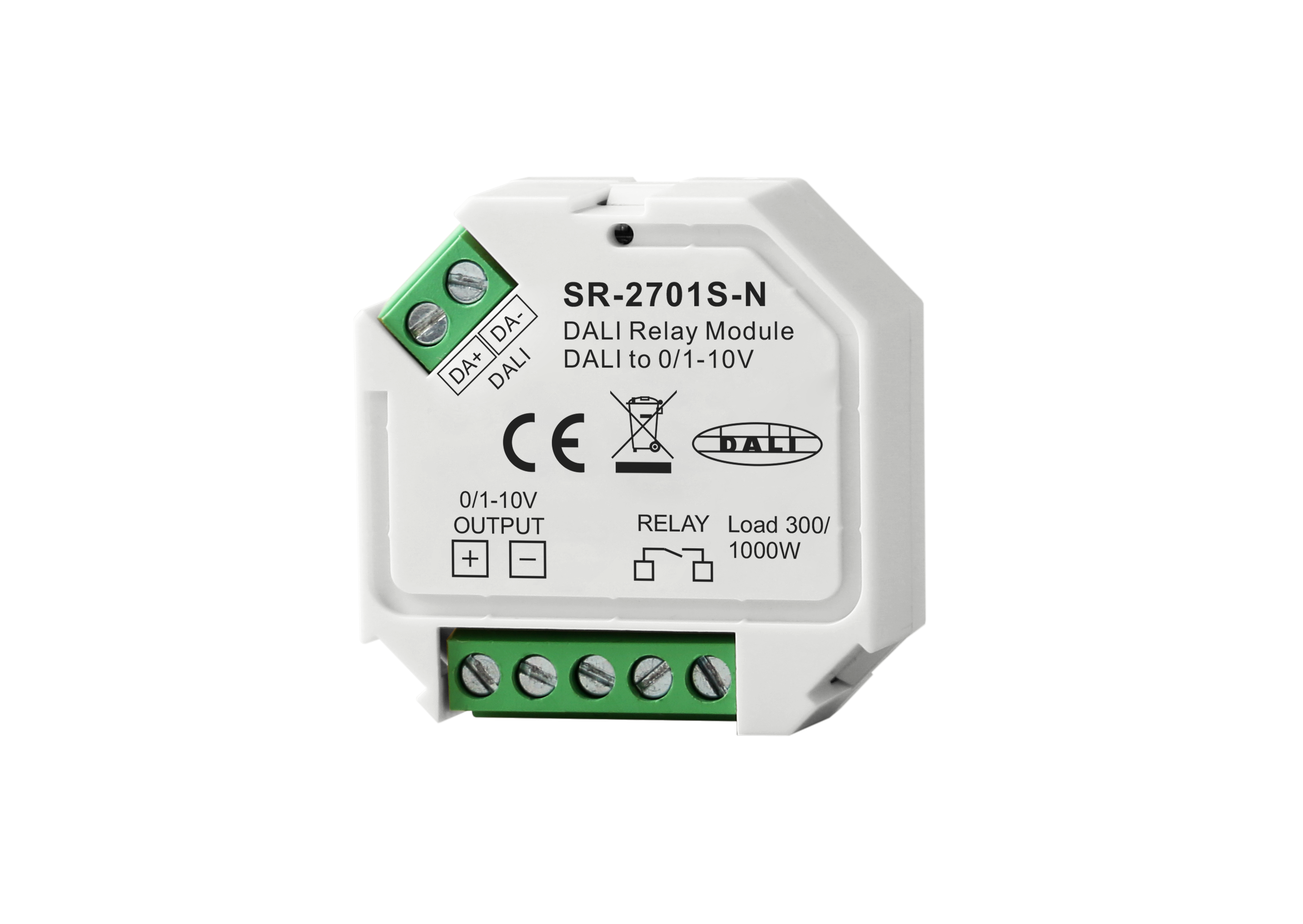 SR-2701S-N DALI Relaismodul mit 0/1–10 V Ausgang – 2-in-1 Schalt- & Steuergerät für LED, EVG & Netzteile