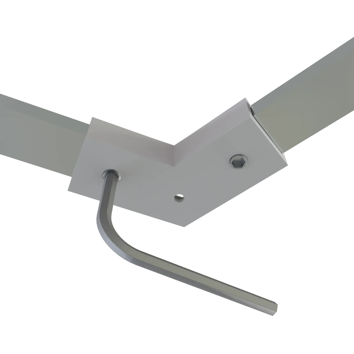 Zwei PETG-Verbinder für LED Aufbauprofil EXO-A1-13 in Detailansicht – kompaktes Verbindungselement aus transparentem Kunststoff