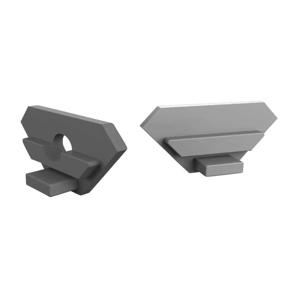 Endkappe für LED Alu Eckprofil Exo-V2_14 + Cover PC45_16