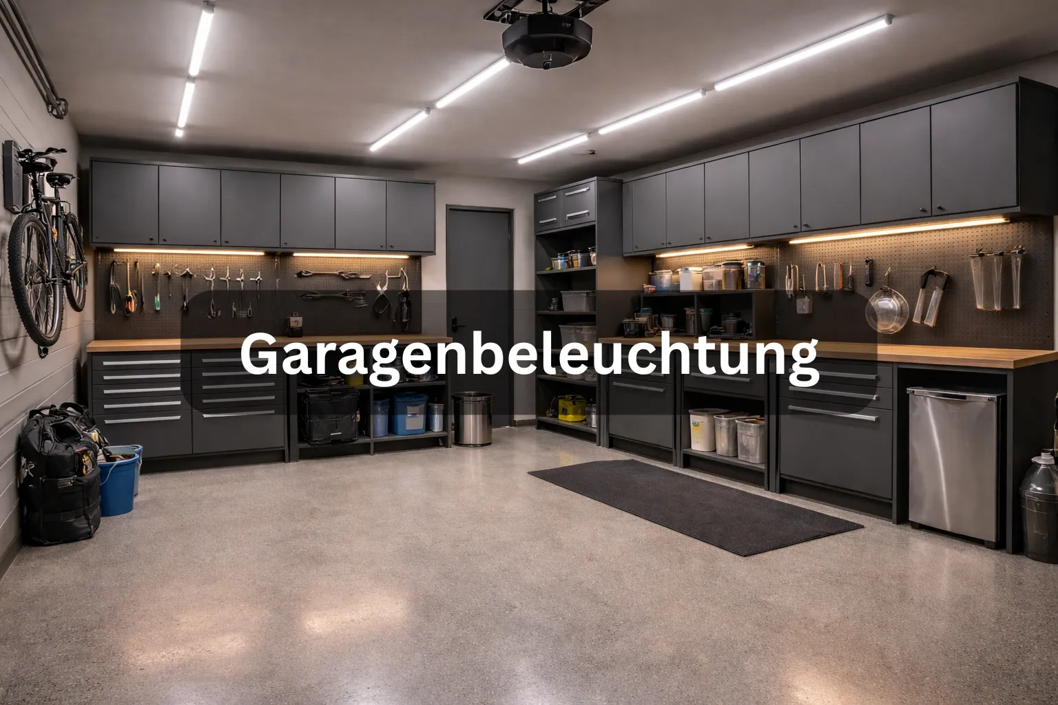 Garagenbeleuchtung LED hell LED Garagenbeleuchtung mit heller Deckenbeleuchtung in der Werkstatt