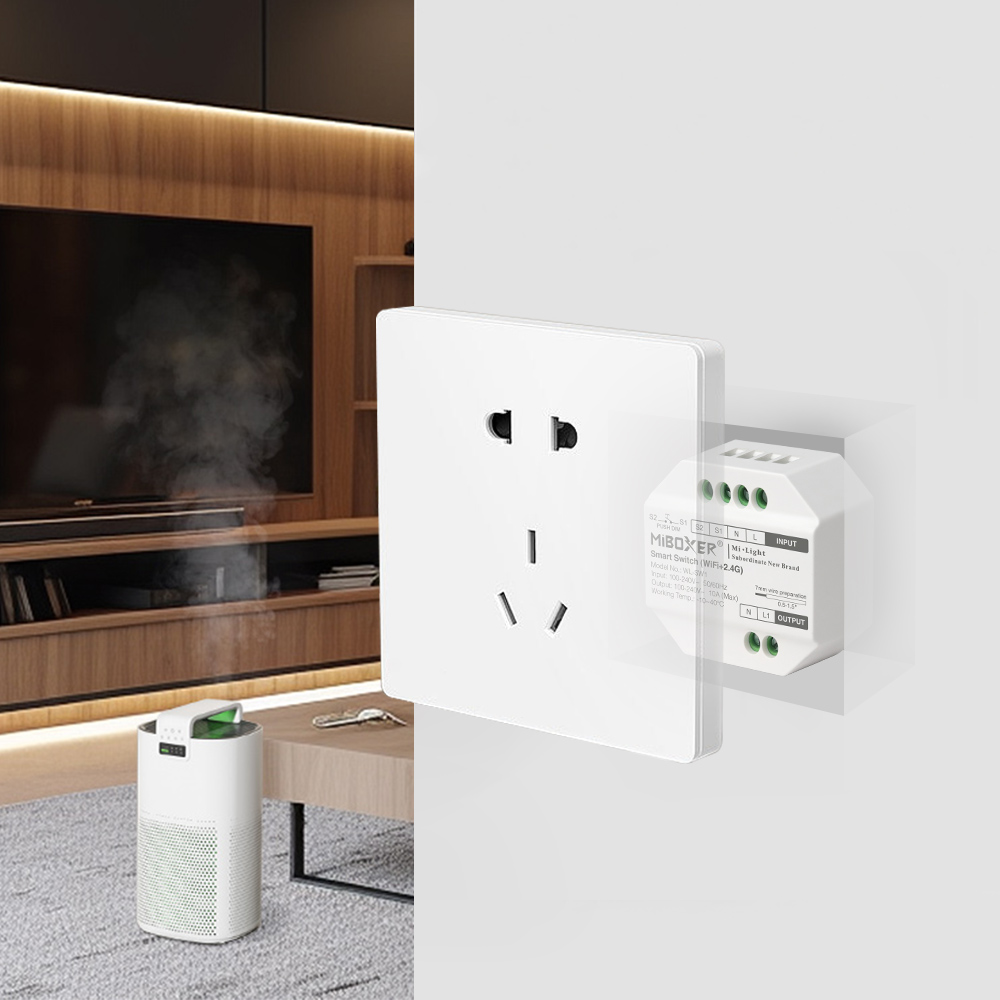 MiBoxer WL-SW1 WIFI Smart-Schalter – Unterputzmodul für 230 V mit App- & Tastersteuerung MiBoxer WL-SW1 WIFI Smart-Schalter – Unterputzmodul für 230 V mit App- & Tastersteuerung