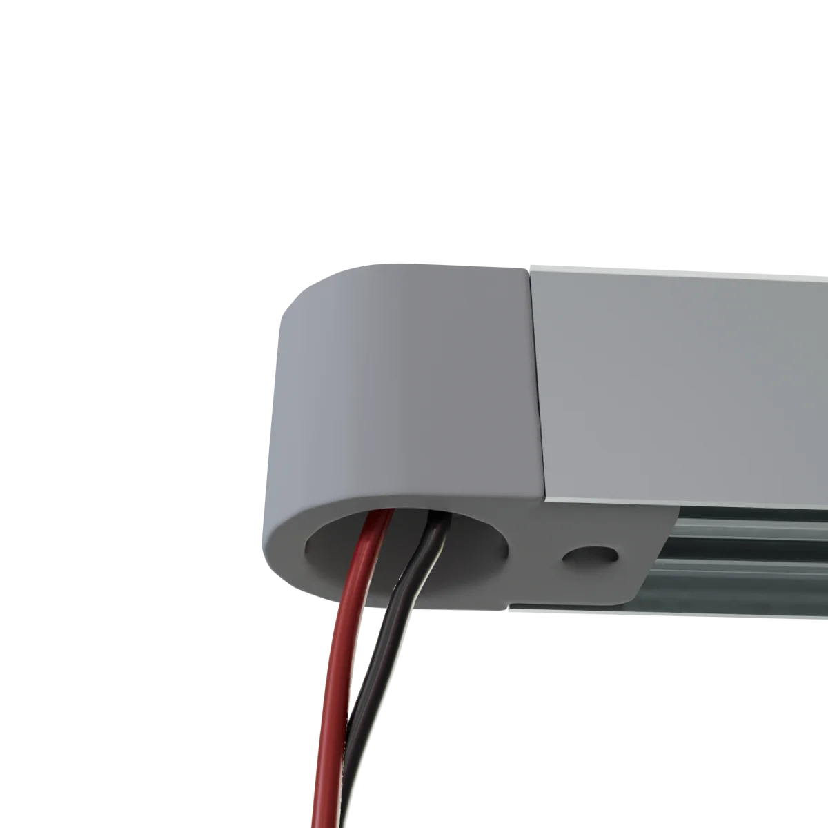 Endkappe Rund für LED Alu Aufbauprofil mit Kabelführung Exo-N4_24 + Cover PC51 _24