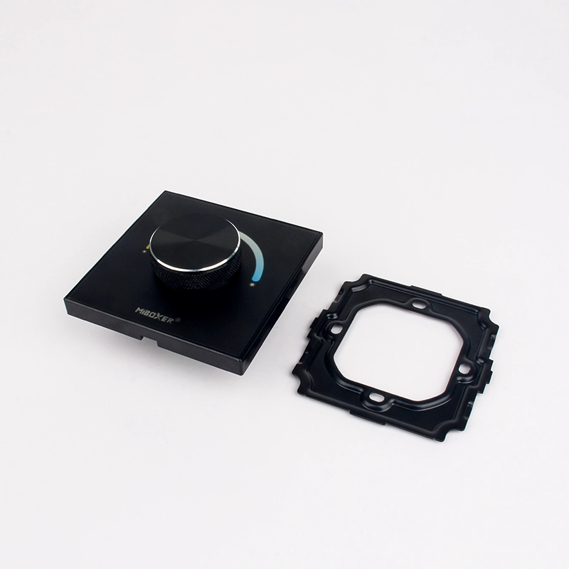 MiBoxer P0 LED Wandpanel mit Montage Rahmen für Unterputz Einbau Drehregler CCT und einfarbige LED Streifen 12–48V